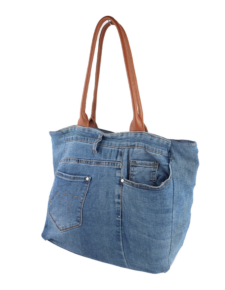 Giuliano Leather  Denim Handbag | 552355