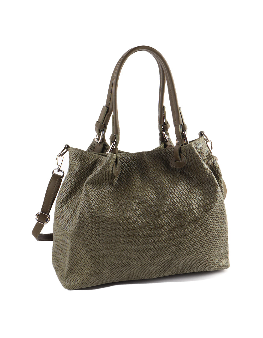 Lederen handtas | == | 552740