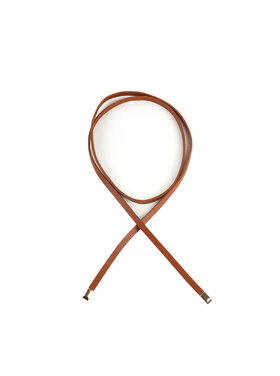 Giuliano Leather  Leather button belt | Small (Lychee Leather)