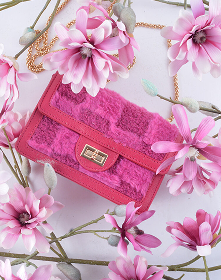 Kunstlederen schoudertasje teddy | 20082