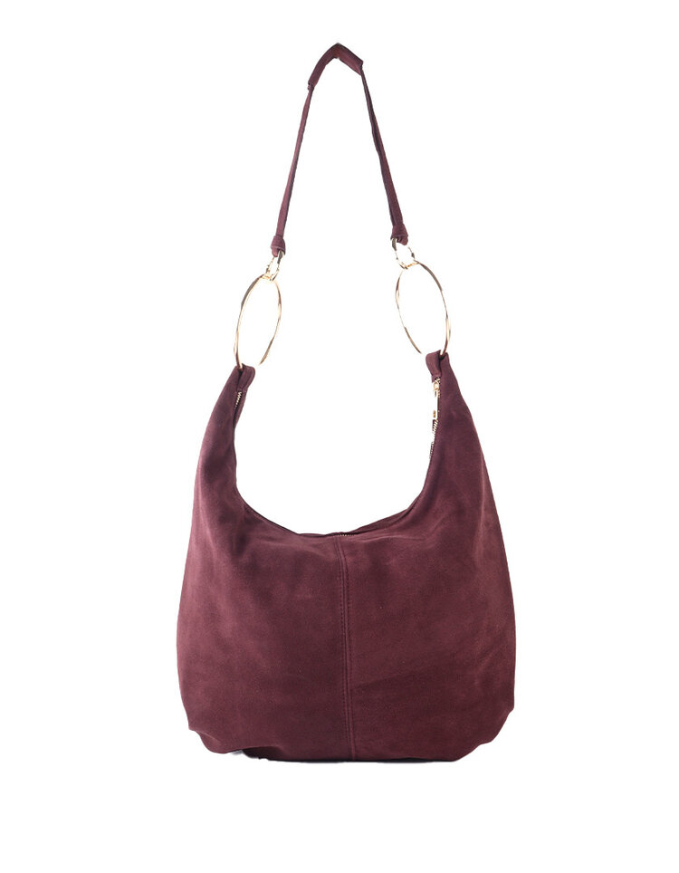 Giuliano Leather  Leder-Schultertasche | Wildleder | 552428