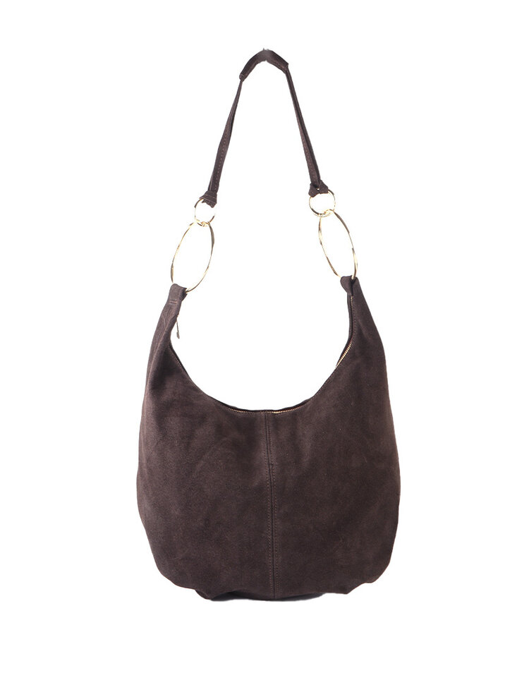 Giuliano Leather  Leder-Schultertasche | Wildleder | 552428