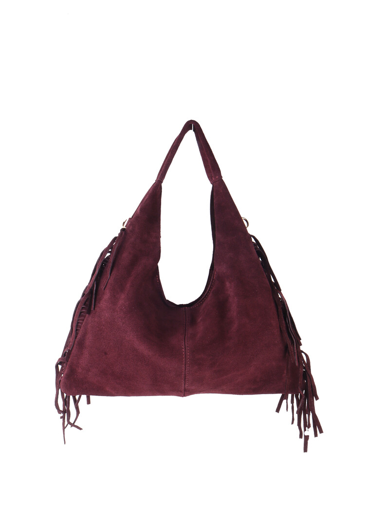 Giuliano Leather  Leder-Schultertasche | Wildleder | 552437