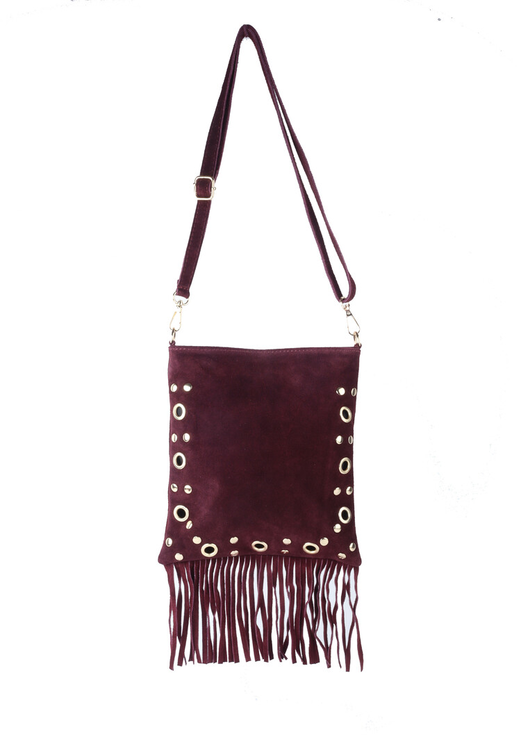 Giuliano Leather  Leder-Schultertasche | Wildleder | 552438