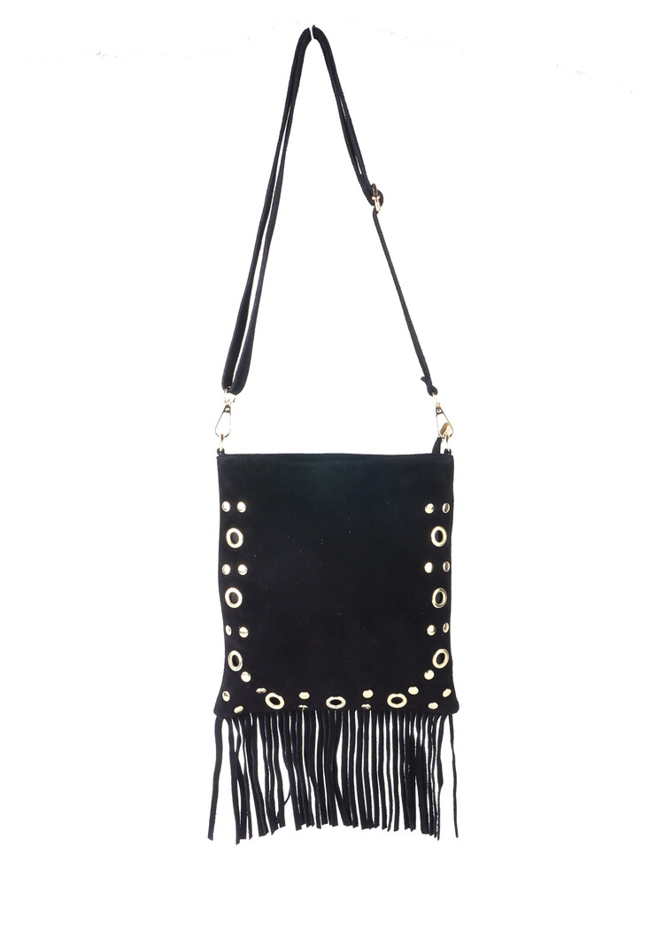 Giuliano Leather  Leder-Schultertasche | Wildleder | 552438