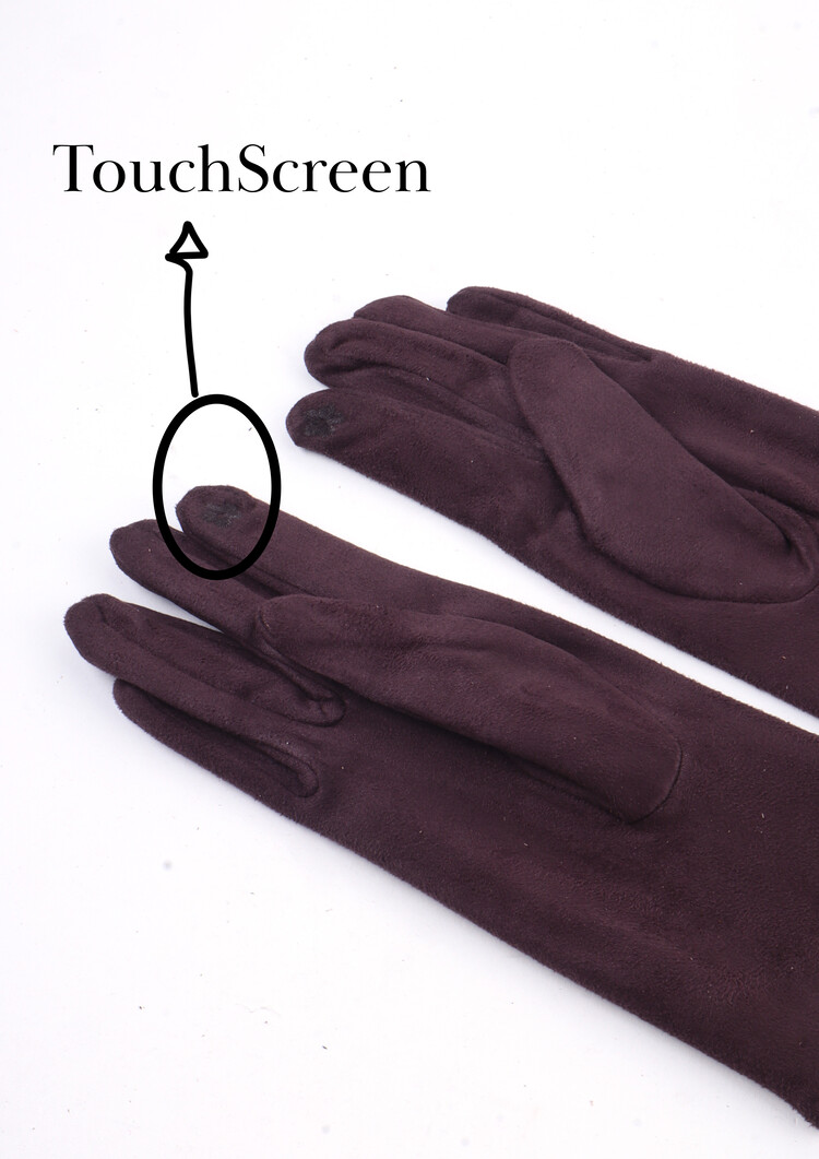 Giuliano Wildlederimitat-Handschuhe | 120