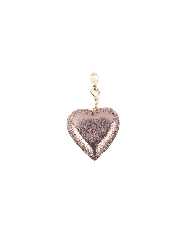 Giuliano Keyring | Metallic Heart | Leather Gold XL | 2308