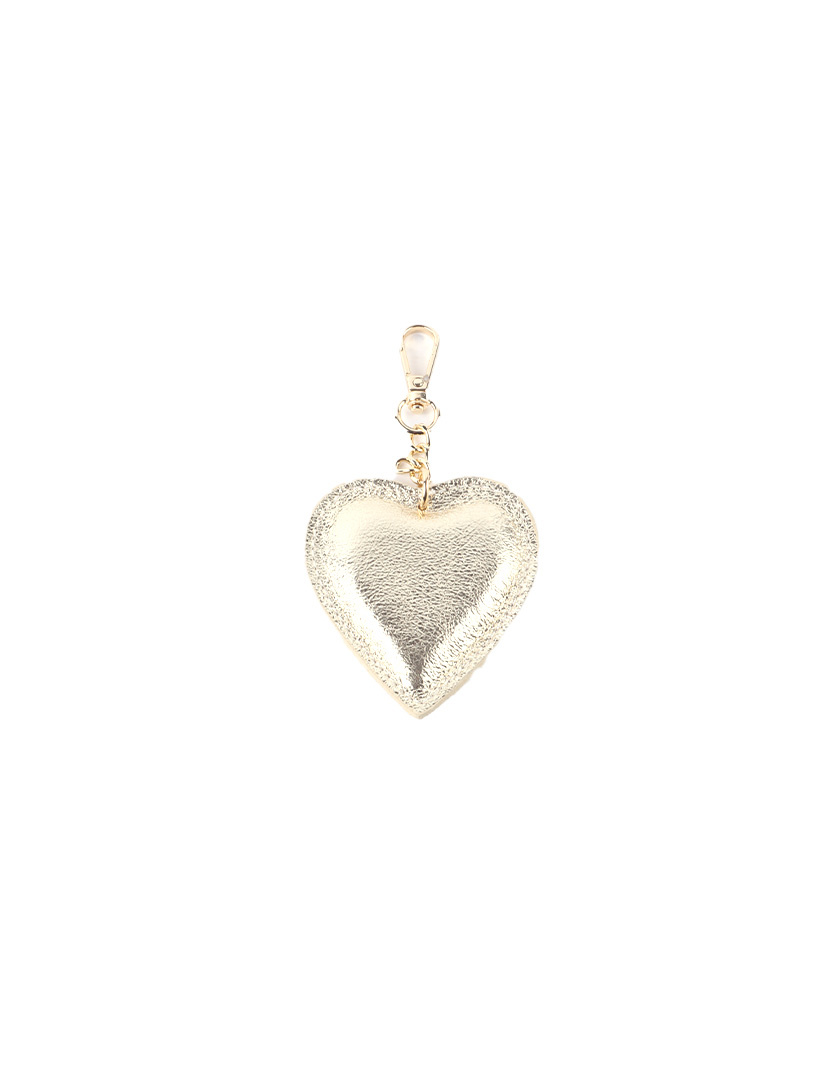 Giuliano Sleutelhanger | Metallic Hart | Leer XL | 2308, foto 4 van 4