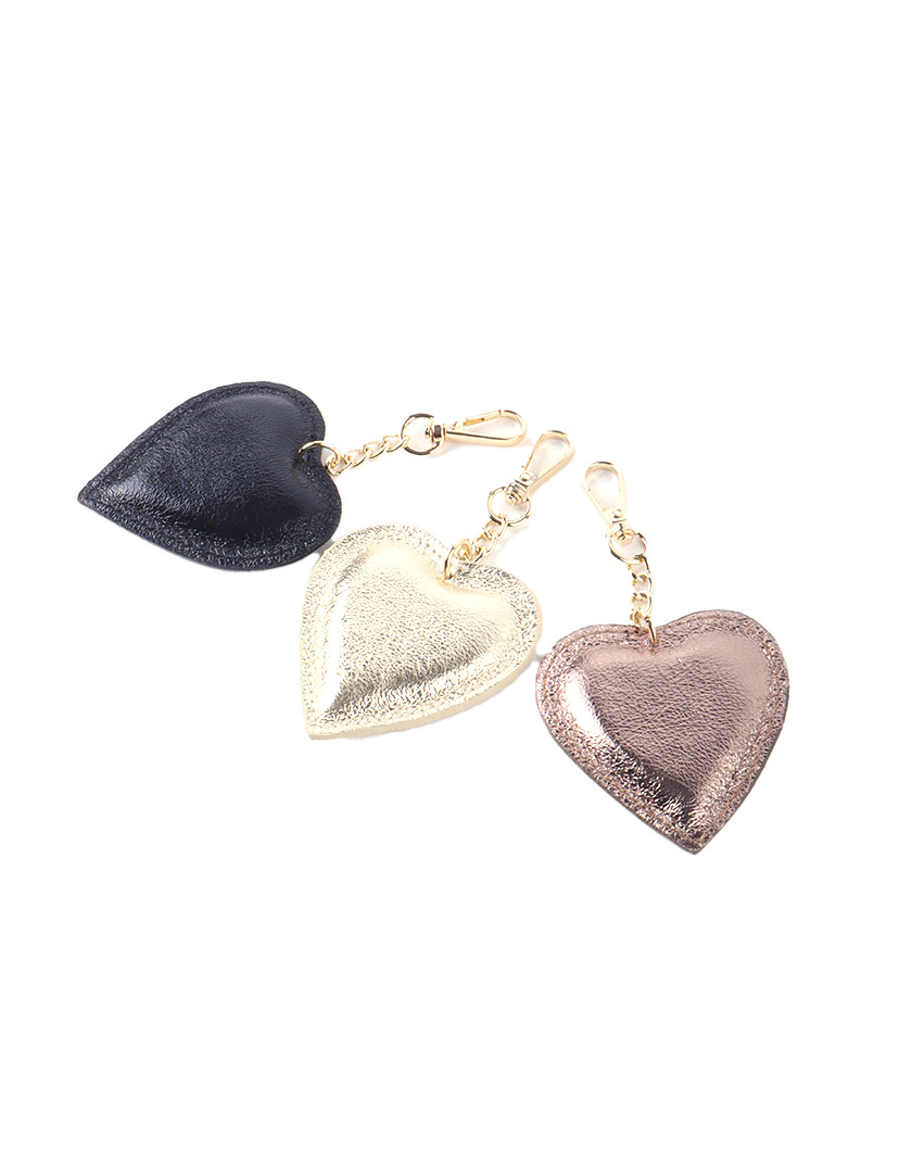 Giuliano Sleutelhanger | Metallic Hart | Leer XL | 2308, foto 2 van 4