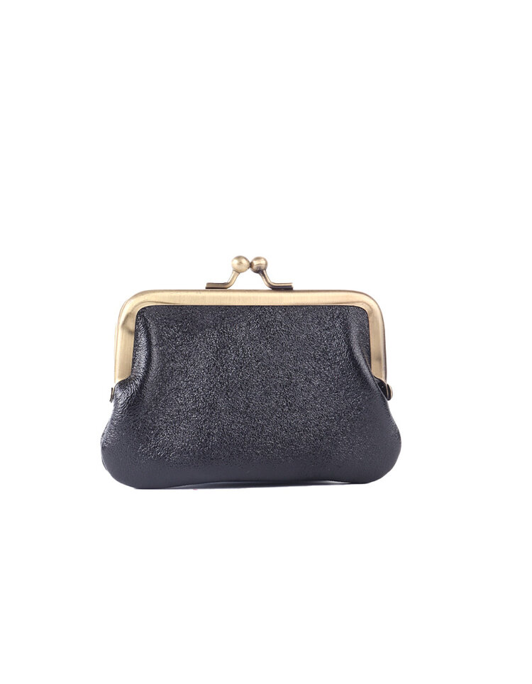 Leder-Bügelgeldbörse Metallic | 559040