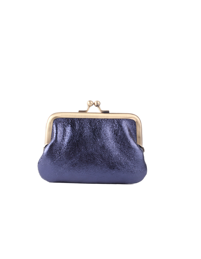 Lederen knip portemonnee metallic | 559040, foto 4 van 6