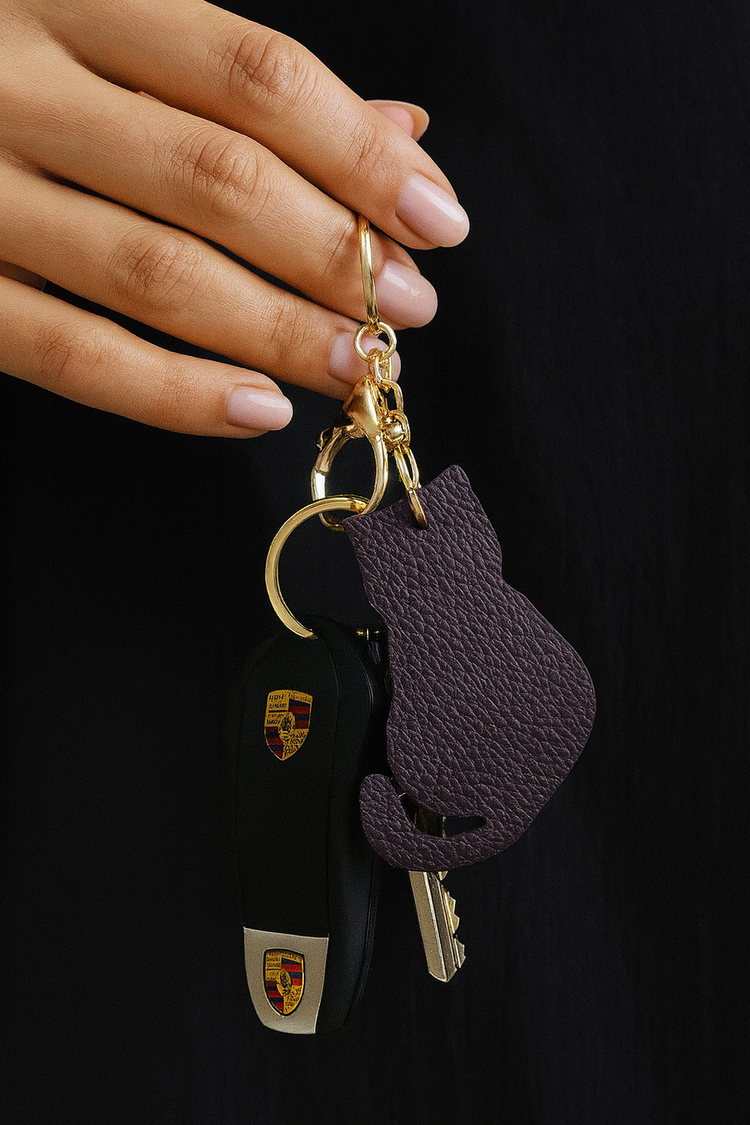 Giuliano Leather  Keychain | Cat | 2328