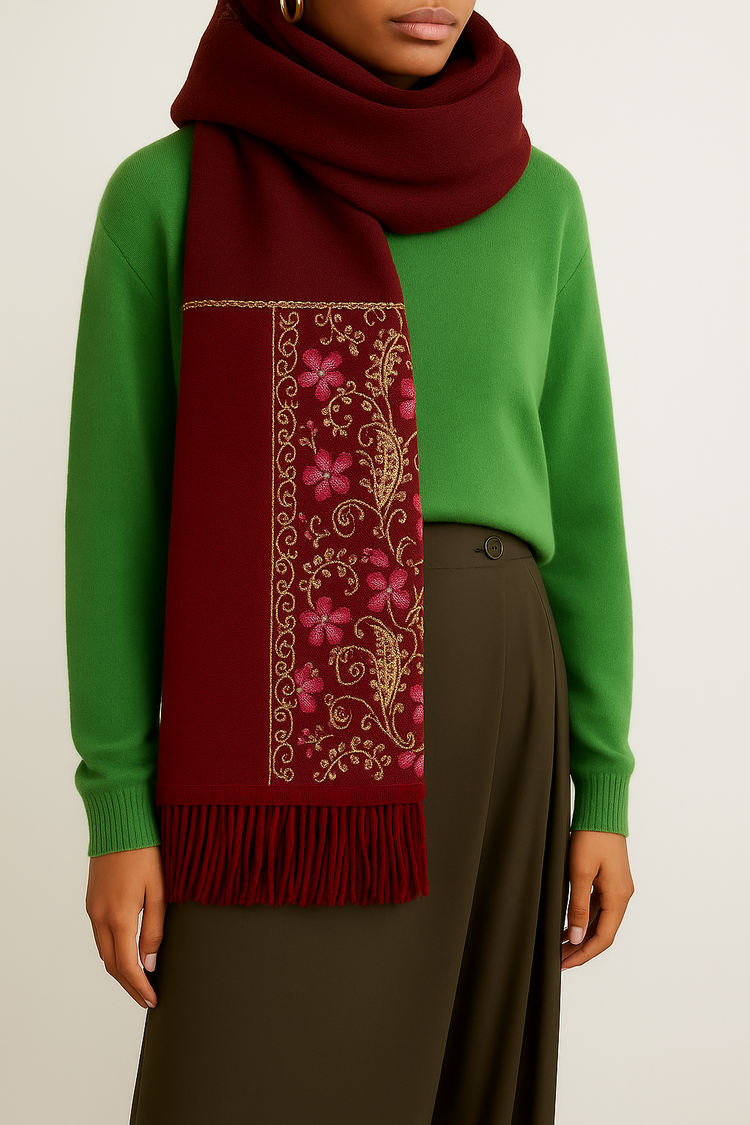 Giuliano Sjaal | Geborduurde Bloemen | 700350