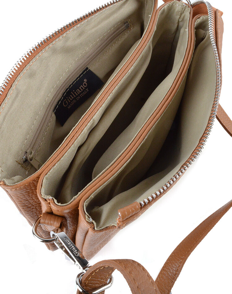 Giuliano Leather  Kleine Leder-Schultertasche 3 Fächer | 552871