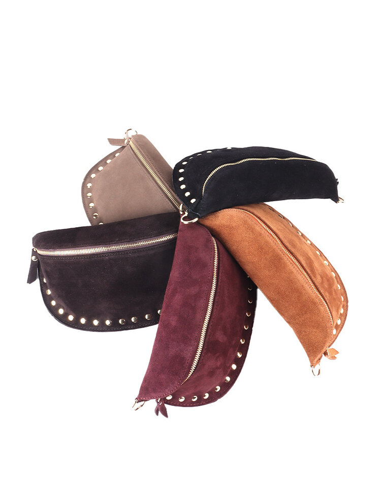 Giuliano Leather  Leder-Schultertasche | Wildleder | 552472