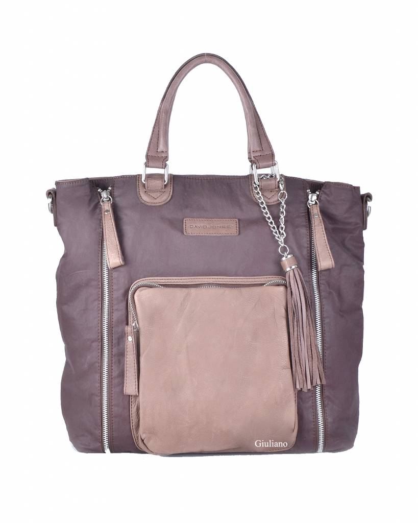 David Jones | Lederen met nylon handtas 552486