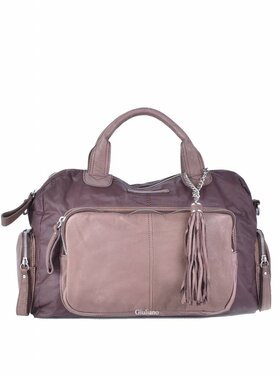 | Leder-Handtasche mit Nylon 552487