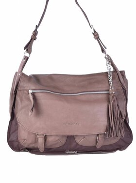 | Leder-Schultertasche mit Nylon 552488
