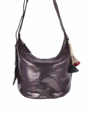 Leder-Schultertasche | Glänzend | 552489