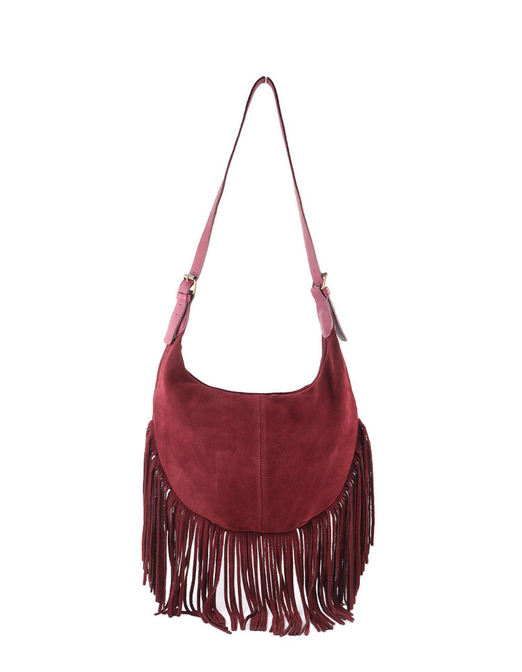 Giuliano Leather  Leder-Schultertasche | Wildleder | 552499