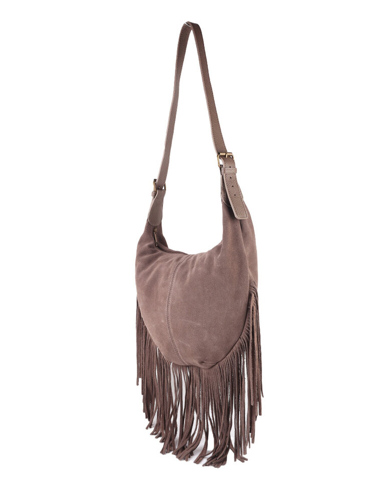 Giuliano Leather  Leder-Schultertasche | Wildleder | 552499