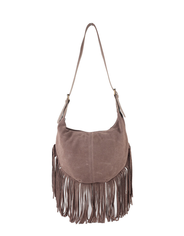 Giuliano Leather  Leder-Schultertasche | Wildleder | 552499
