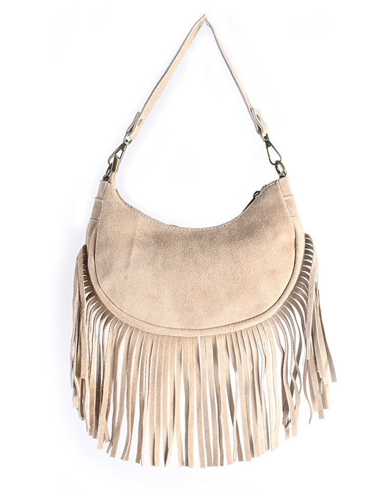 Giuliano Leather  Suède shoulderbag | Fringes | 552337
