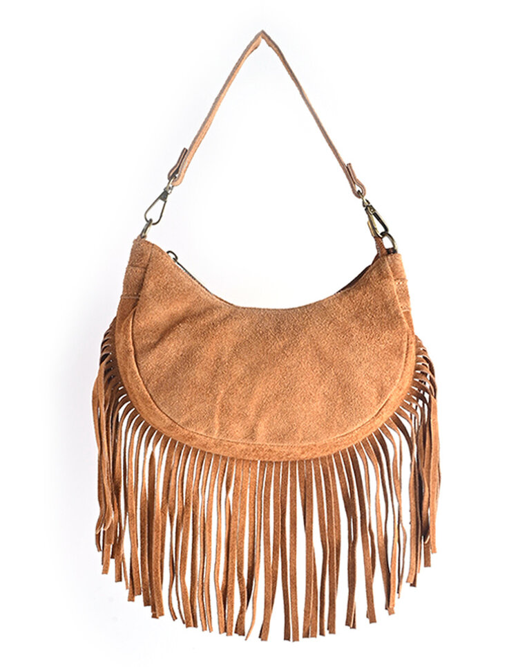 Giuliano Leather  Suède schoudertas | Franjes | 552337