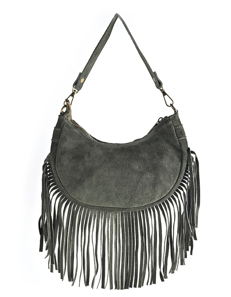 Giuliano Leather  Wildleder-Schultertasche | Fransen | 552337