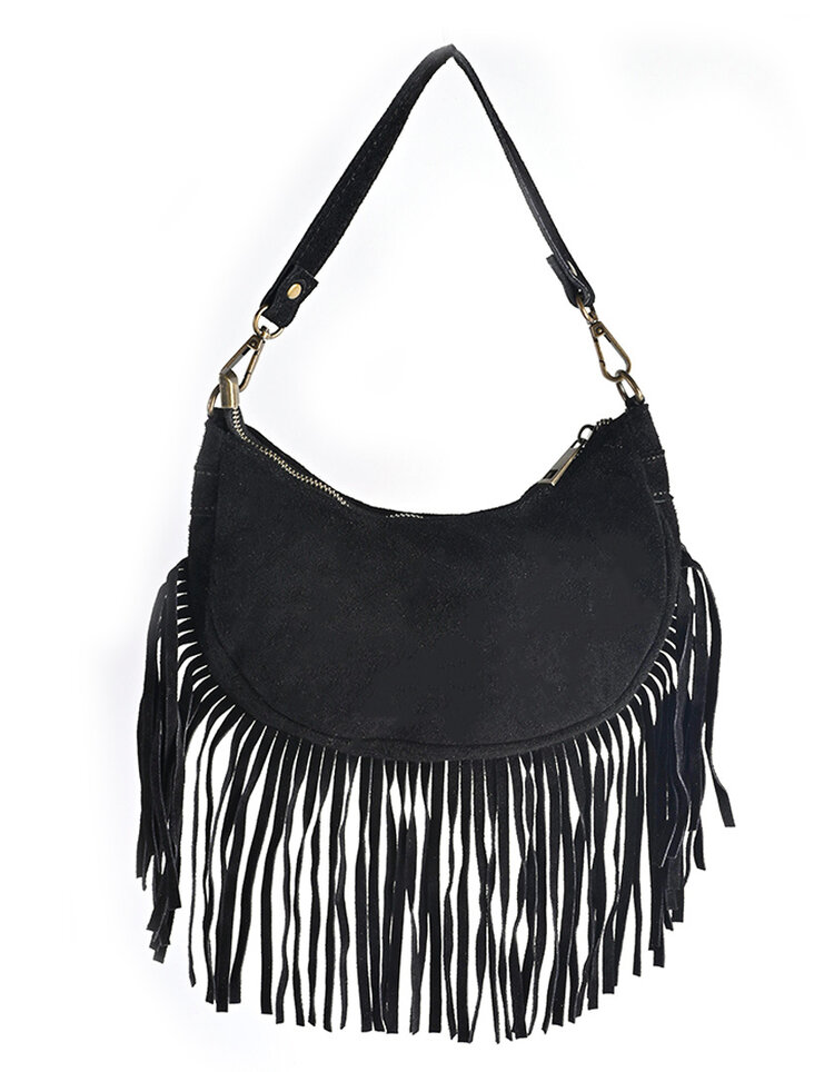 Giuliano Leather  Wildleder-Schultertasche | Fransen | 552337