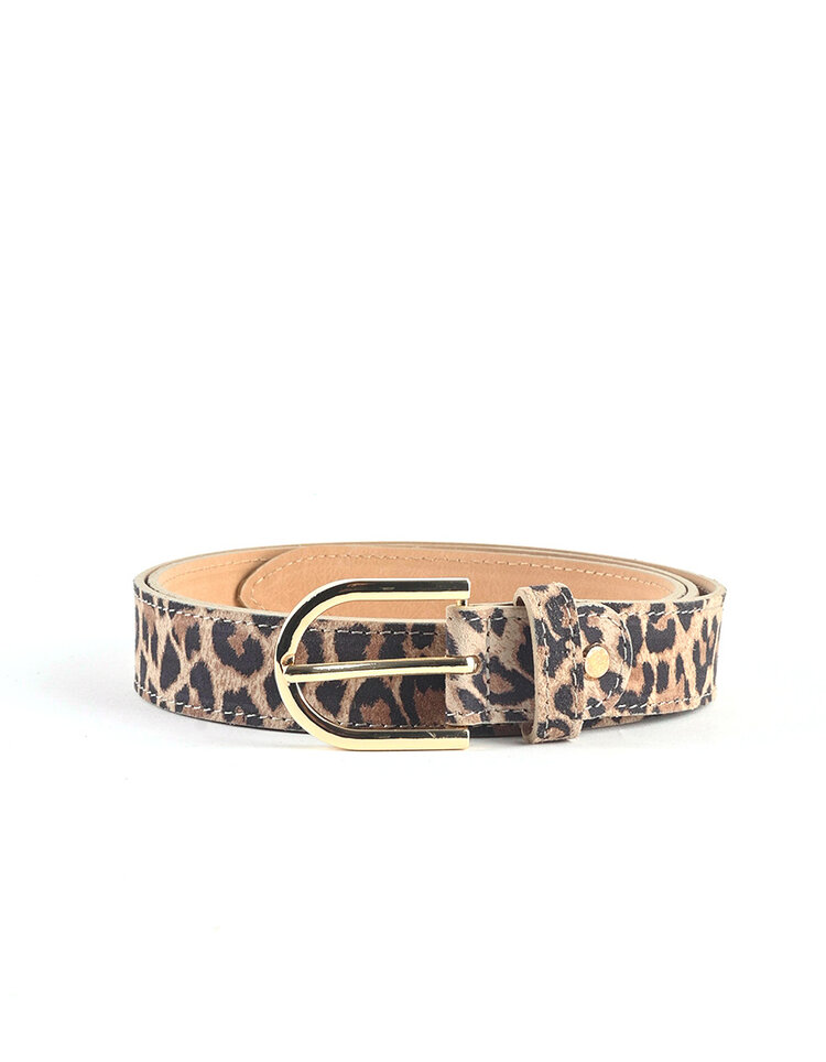 Giuliano Leather  Nubuck Panther belt | 55300