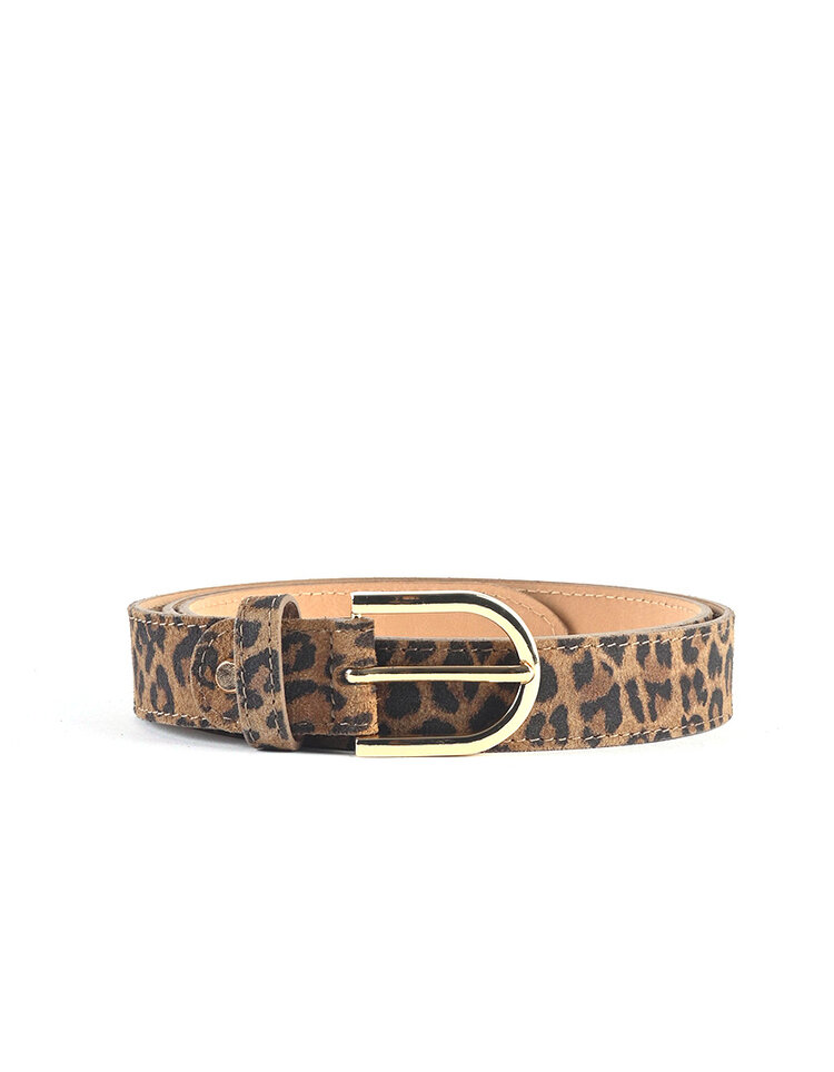 Giuliano Leather  Nubuck Panther belt | 55300