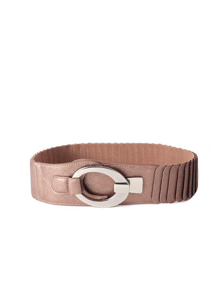 Giuliano Artificial Leather Belt - Buckle | Metallic Silver| 400097