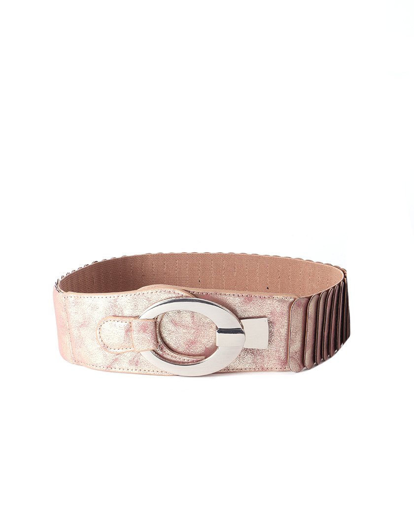 Giuliano Kunstlederen Riem - Gesp | Metallic Zilver | 400097