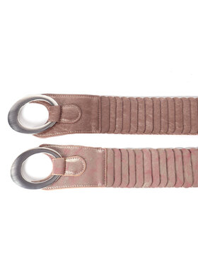 Giuliano Kunstlederen Riem  - Gesp | Metallic Zilver | 400097