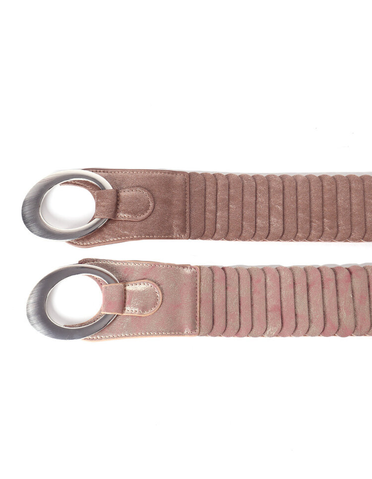 Giuliano Artificial Leather Belt - Buckle | Metallic Silver| 400097