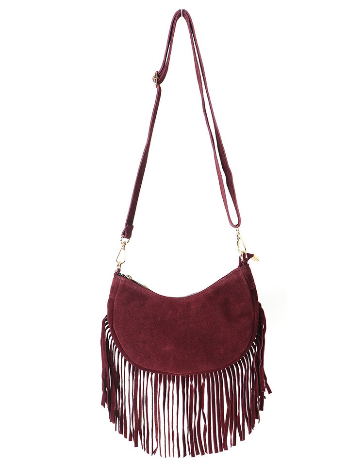 Giuliano Leather  Suède shoulderbag | Fringes | 552337
