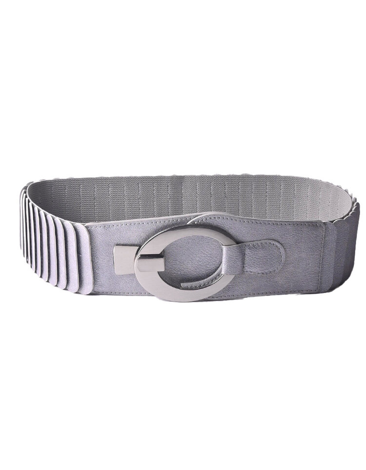 Giuliano Kunstleder-Gürtel - Schnalle | Metallic Silber | 400097