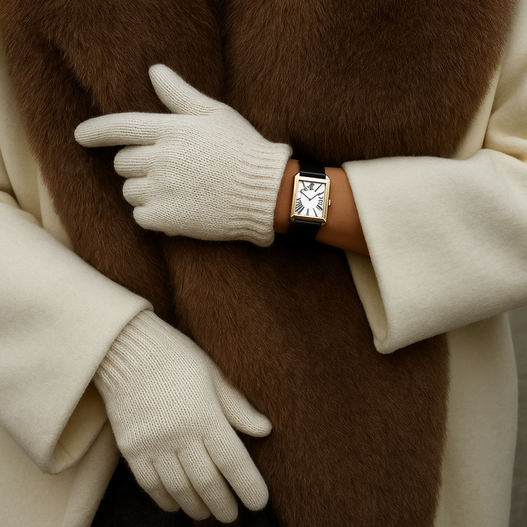 Giuliano Beige Gloves | 559058 FW25