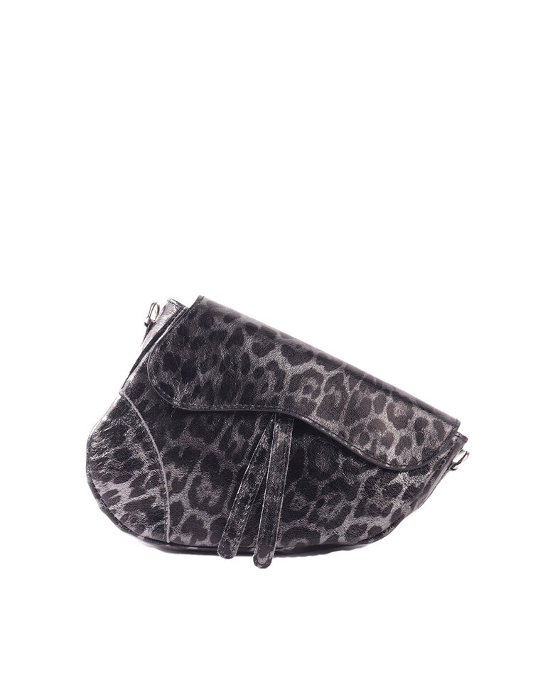 Giuliano Leather  Nubuk-Schultertasche | Leopard | 5525263