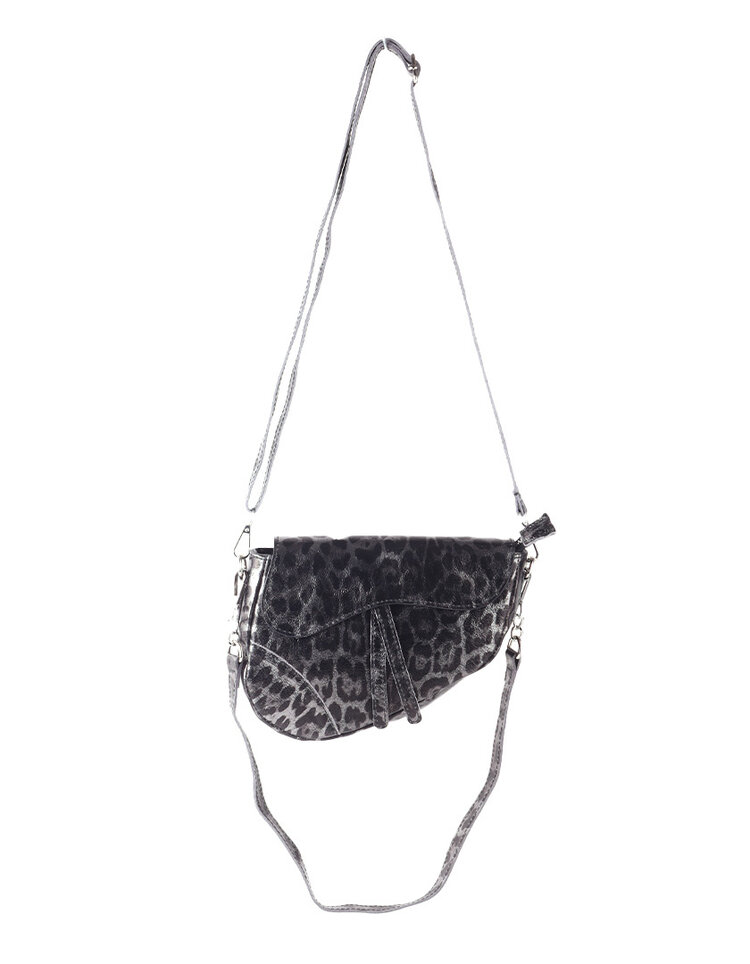 Giuliano Leather  Nubuk-Schultertasche | Leopard | 5525263
