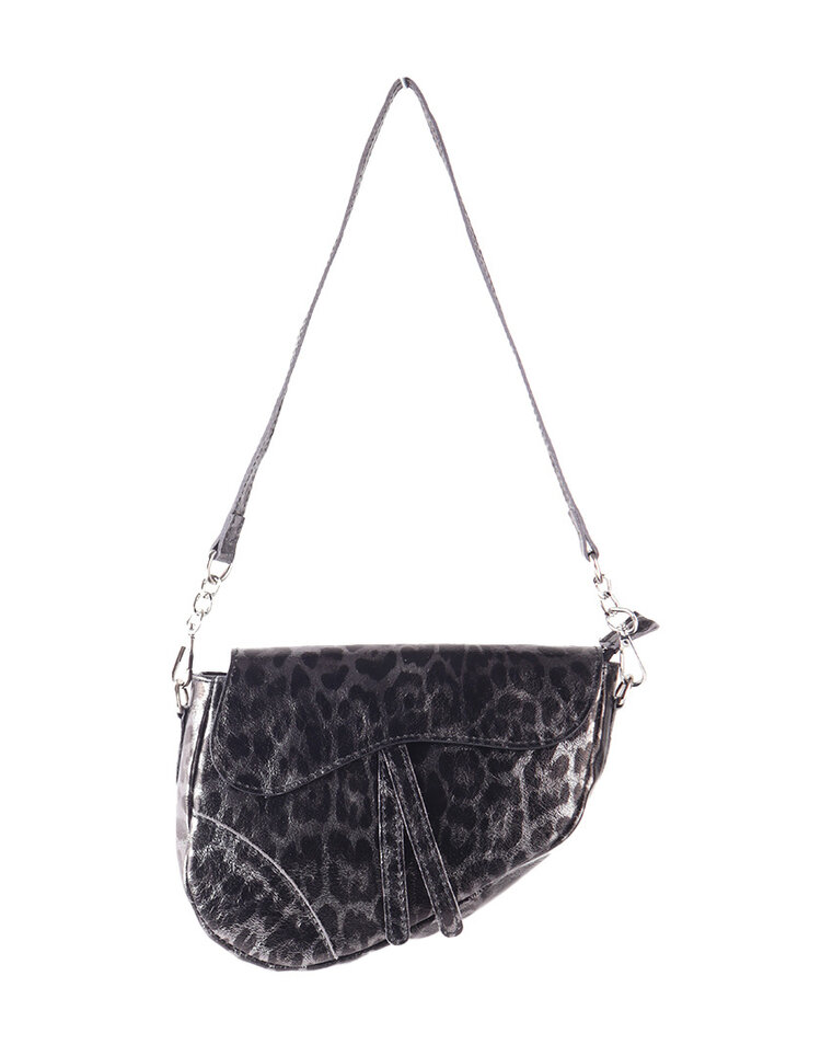 Giuliano Leather  Nubuk-Schultertasche | Leopard | 5525263