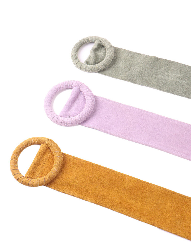 Giuliano Leather  Suède belt 800048  Round