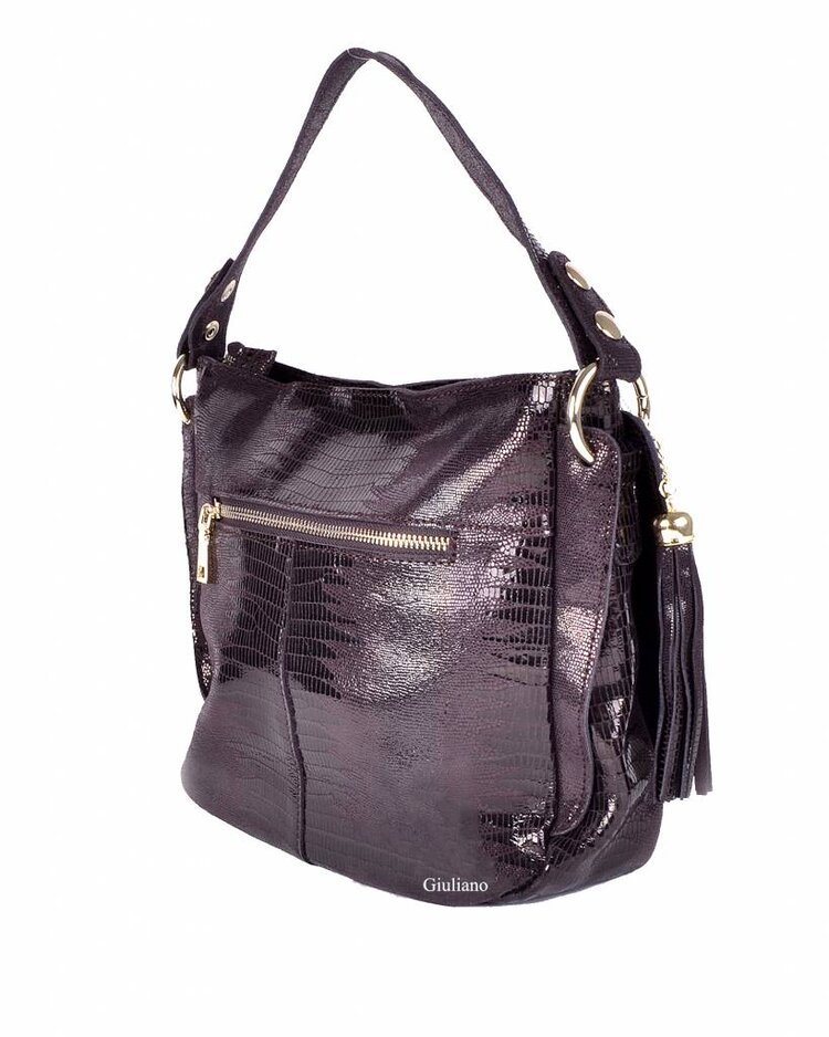 Giuliano Leather  Lichtglanzend Lederen handtas | 552485