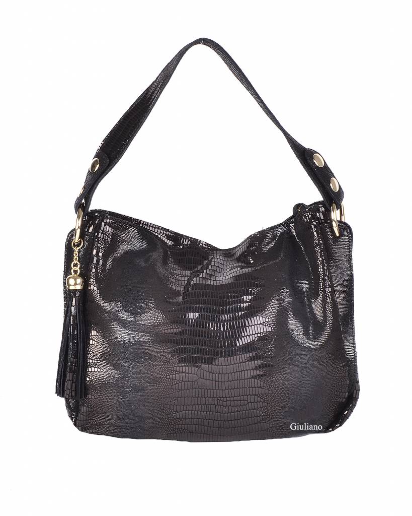 Giuliano Leather Lichtglanzend Lederen handtas | 552485