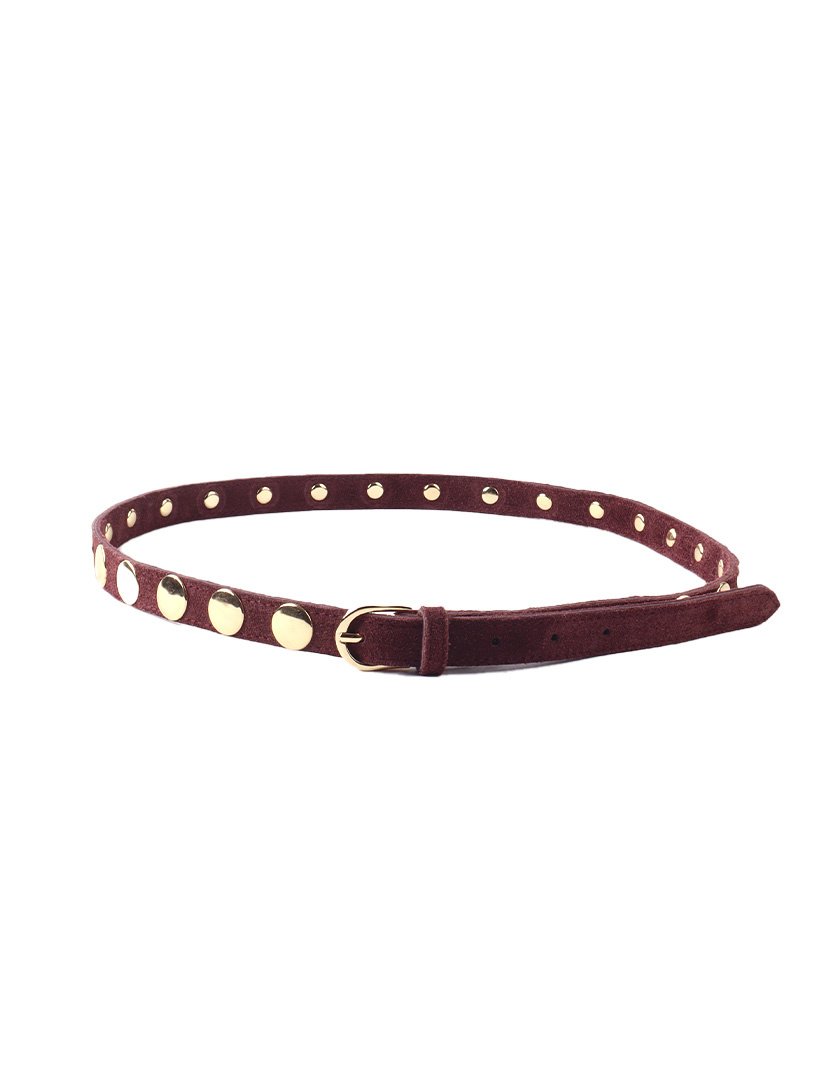 Giuliano Leather Lederen suede riem | Studs | 559060, foto 4 van 6