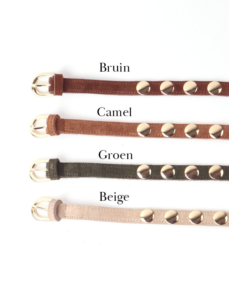 Giuliano Leather  Lederen suede riem | Studs | 559060