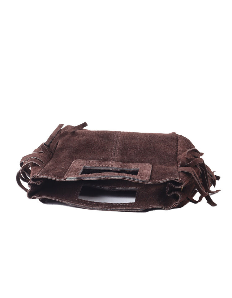 Giuliano Leather  Leder-Schultertasche | Wildleder | 552531
