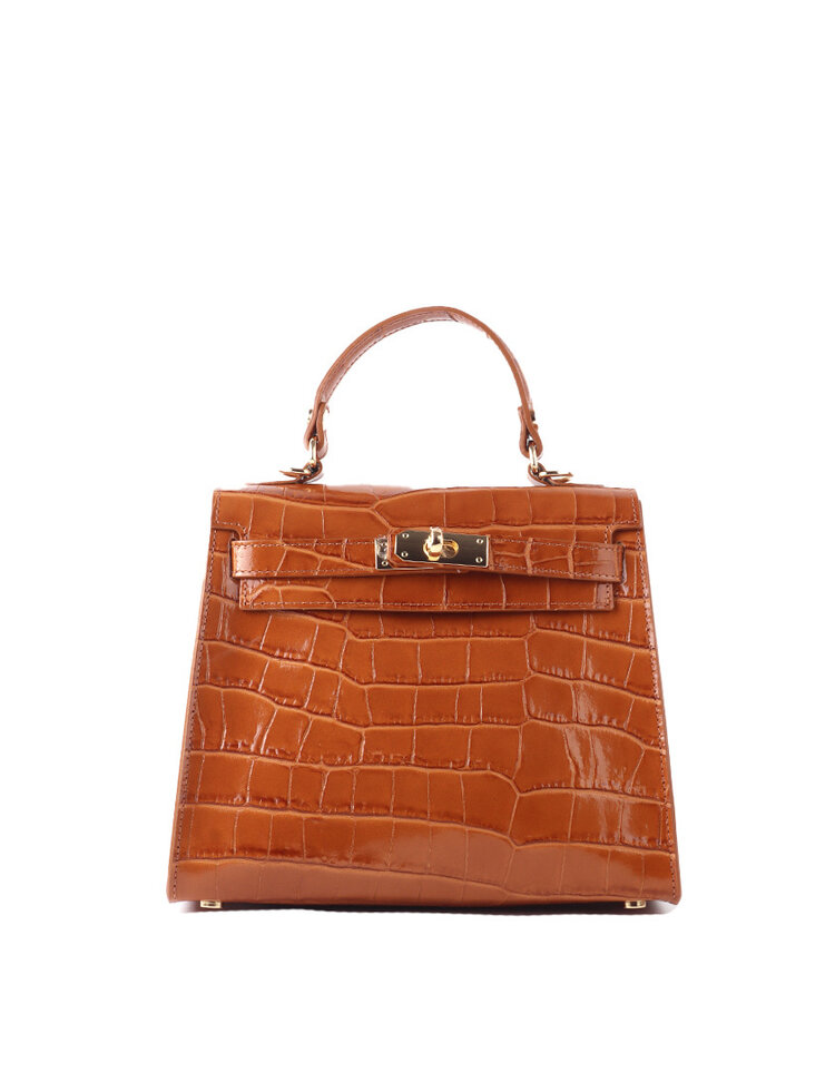 Giuliano Leather  Leder-Schultertasche | Kroko | 552530