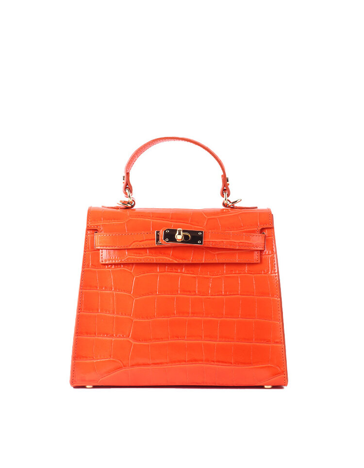 Giuliano Leather  Leder-Schultertasche | Kroko | 552530